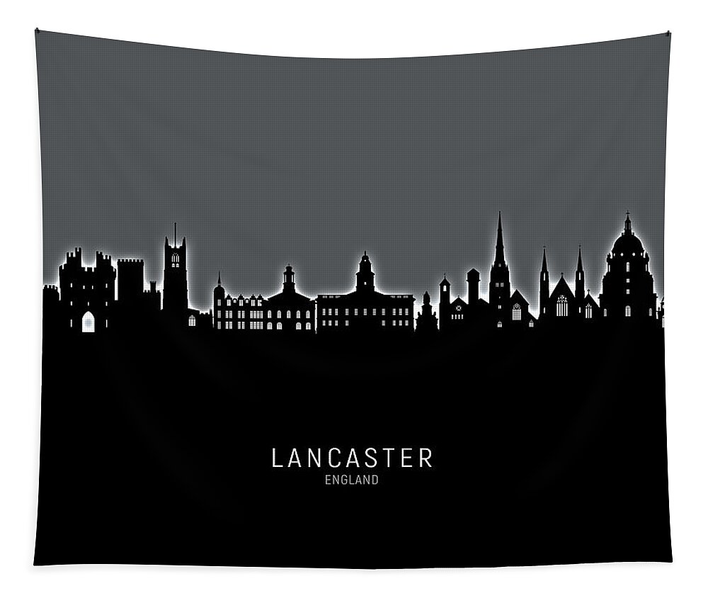 Lancaster Tapestry featuring the digital art Lancaster England Skyline #35 by Michael Tompsett