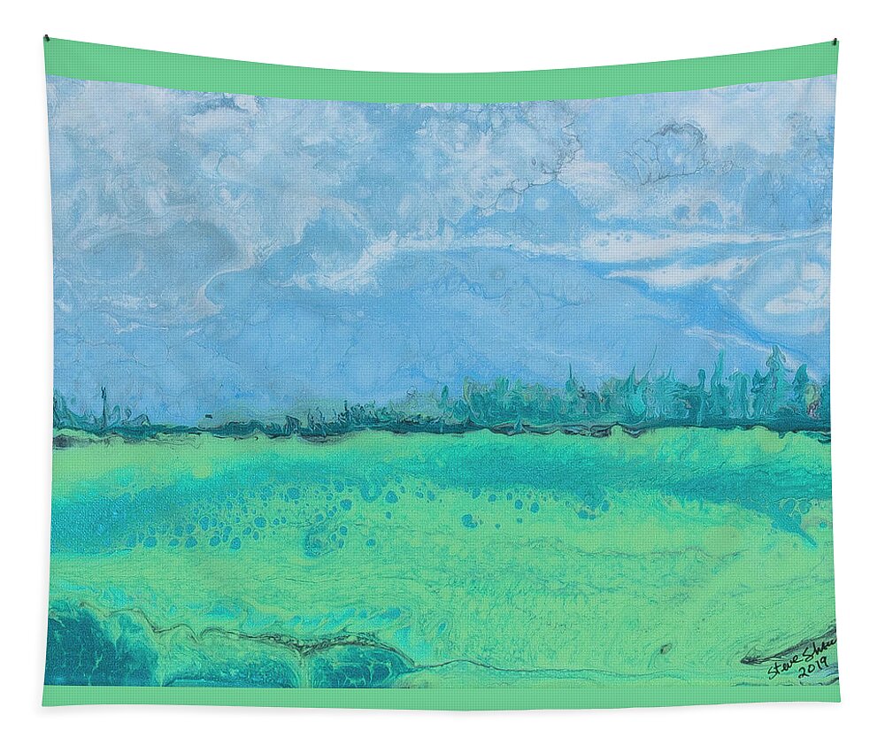 Landscape Tapestry featuring the painting Landscape 4 aka Sweet Success by Steve Shaw