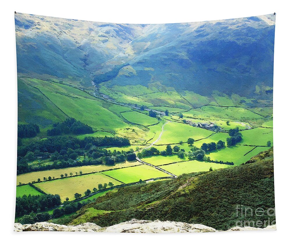 Langdale Tapestry featuring the photograph Langdale Valley by Brian Watt