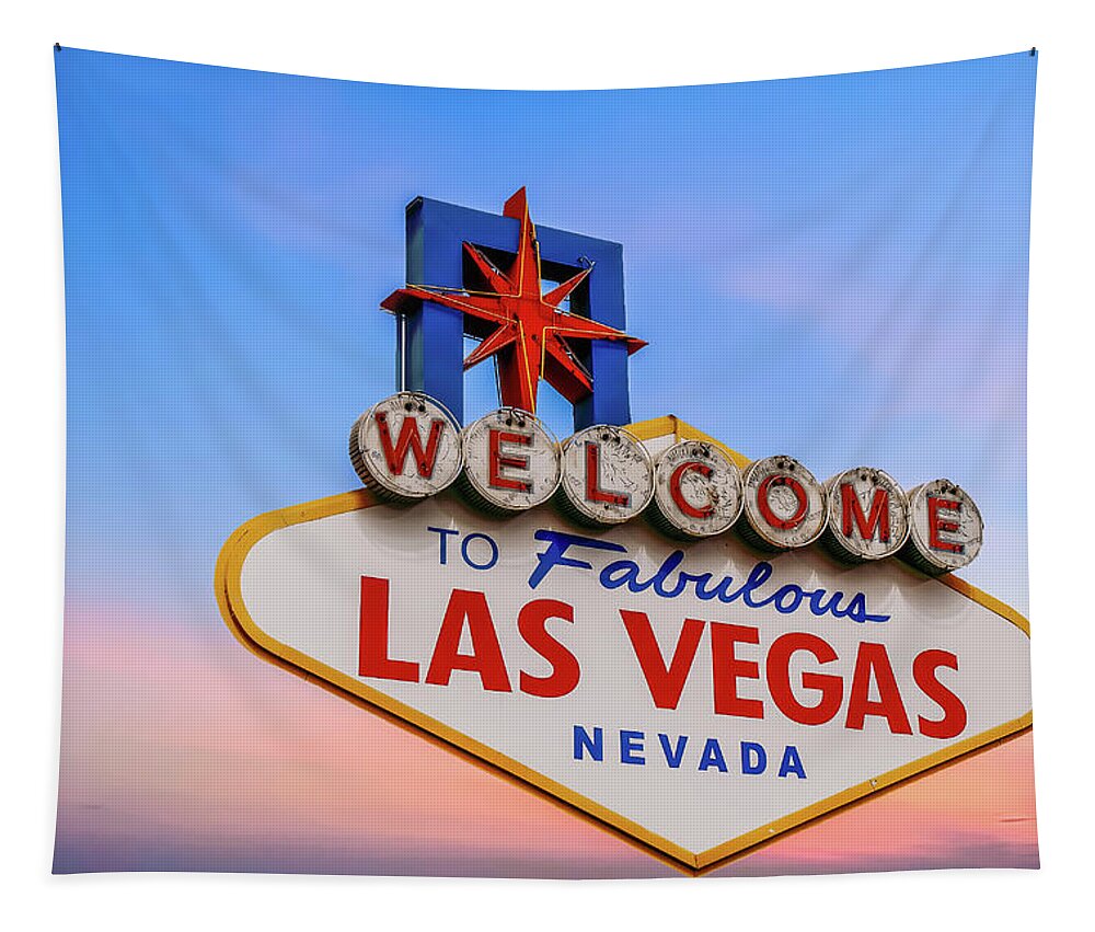 Vegas Tapestry featuring the photograph Las Vegas Sign Isolated by Darryl Brooks