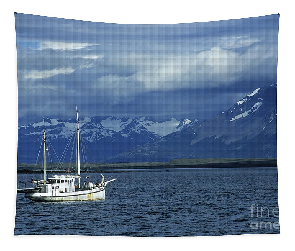 Patagonia Tapestry featuring the photograph Last Hope Sound Patagonia by James Brunker