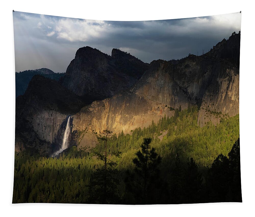 Landscape Tapestry featuring the photograph Last Light at Yosemite National Park by Larry Marshall