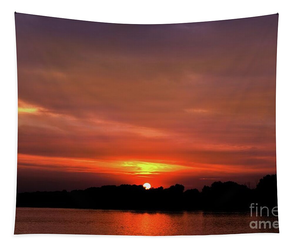 Harmony Tapestry featuring the photograph Last Moments of Summer Sunset Chill Out III by Leonida Arte
