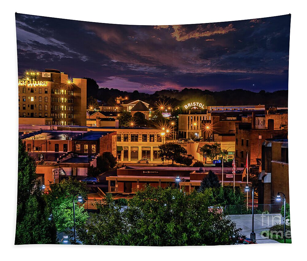 Bristol Tapestry featuring the photograph Overlooking Bristol, TN-VA by Shelia Hunt