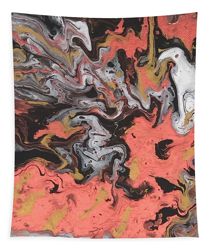 Acrylic Tapestry featuring the photograph Lava Eruption - I by Deborah Crew-Johnson