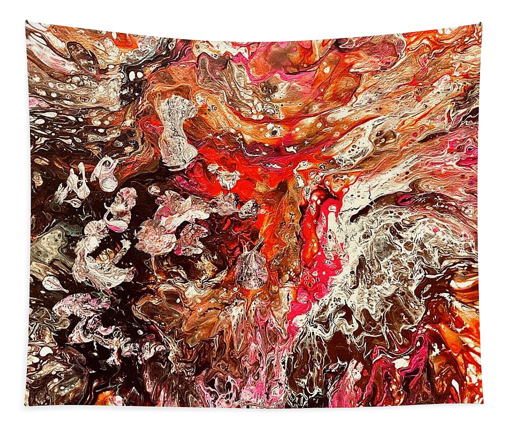 Landscape Tapestry featuring the painting Lava Rocks by Scott Jerwick
