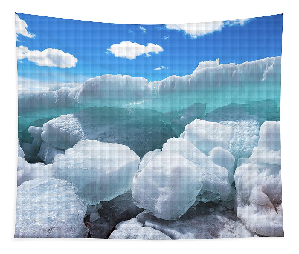 Ice Tapestry featuring the photograph Layers in Blue by Bryan Carter
