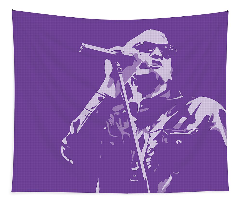 Layne Staley Tapestry featuring the digital art Layne Staley by Kevin Putman