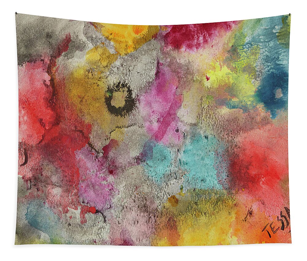 Abstract Tapestry featuring the painting True Colors by Tessa Evette