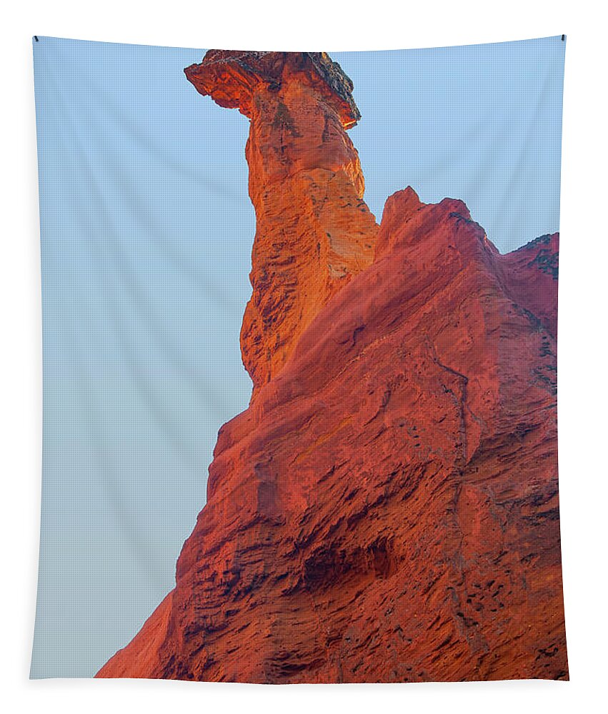 Rustrel Tapestry featuring the photograph Le Colorado Provencal Hoodoo by Bob Phillips