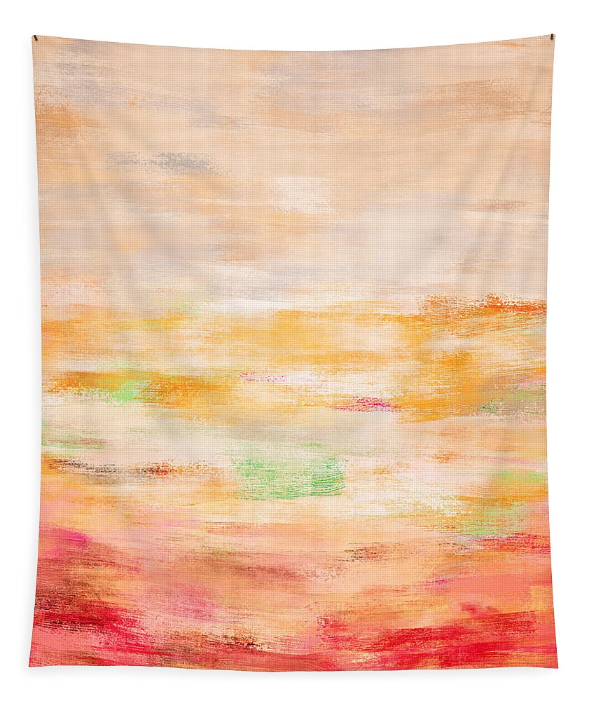 Abstract Tapestry featuring the painting Le Printemps- Art by Linda Woods by Linda Woods