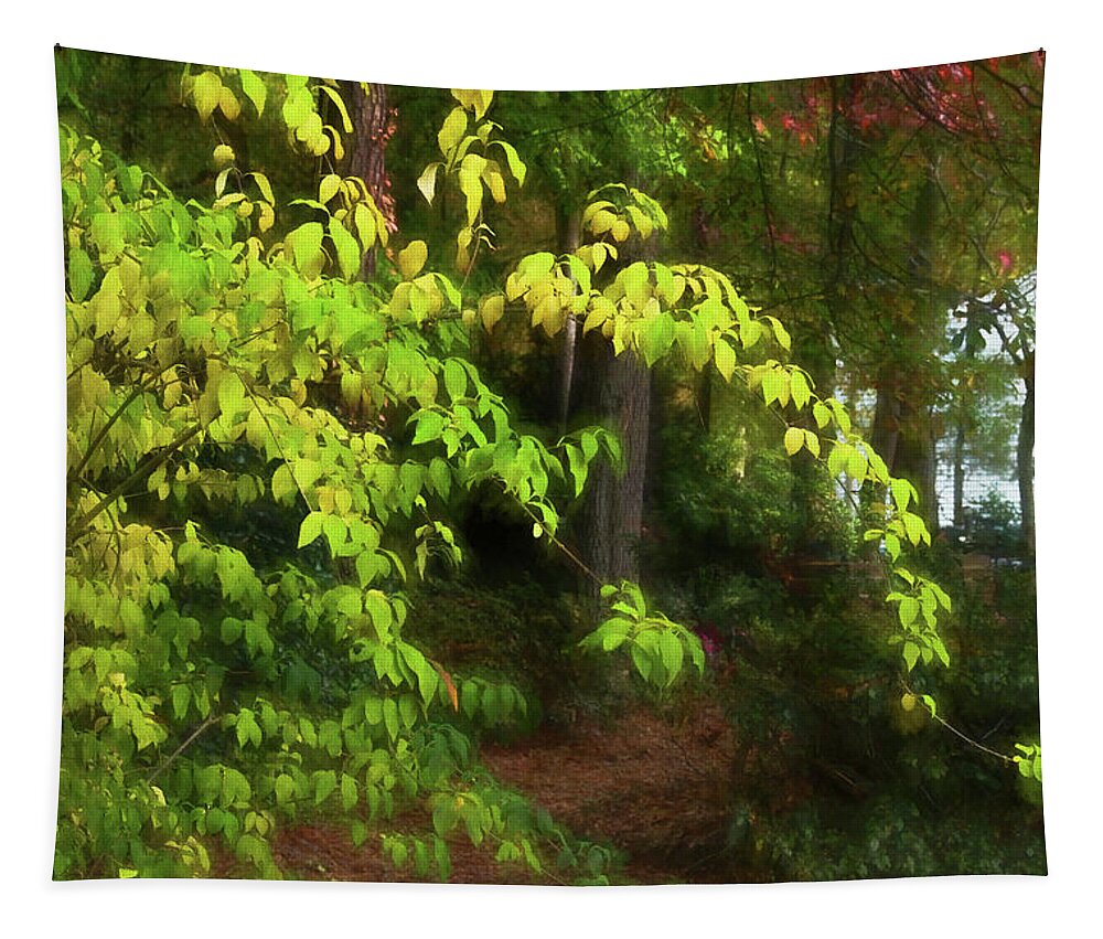 Leaves Tapestry featuring the photograph Leaves of Lemon and Lime in Autumn by Ola Allen