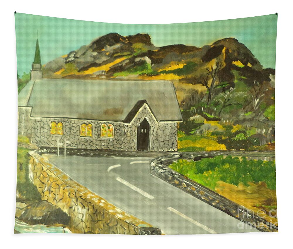 Landscape Tapestry featuring the painting Let Us Pray # 200 by Donald Northup