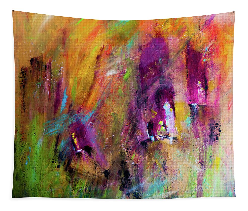 Abstract Tapestry featuring the painting Levels by Lee Beuther