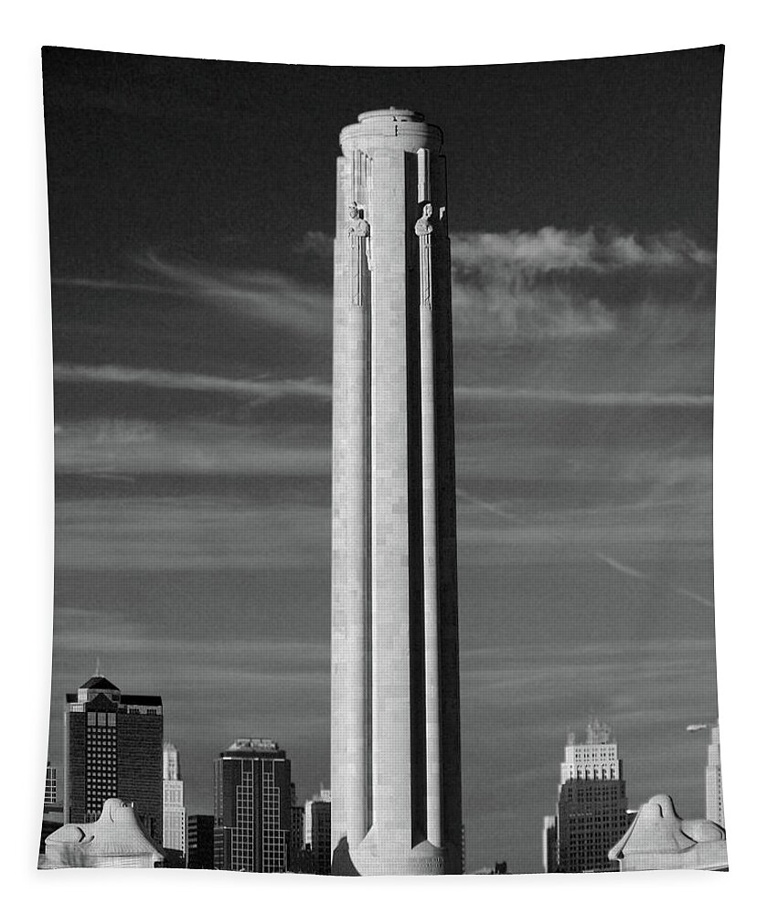 Liberty Memorial Tapestry featuring the photograph Liberty Memorial by Jim Mathis