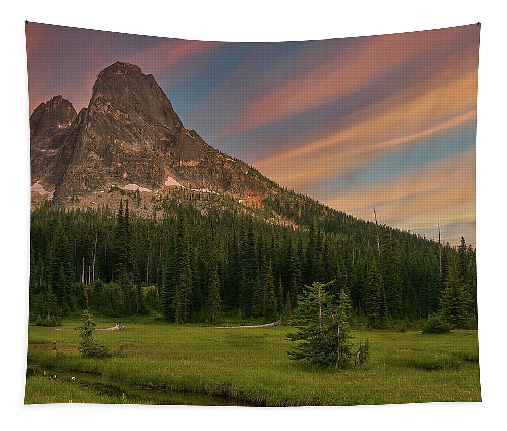 Scenery Tapestry featuring the photograph Liberty Mountain in North Cascades by Jon Glaser