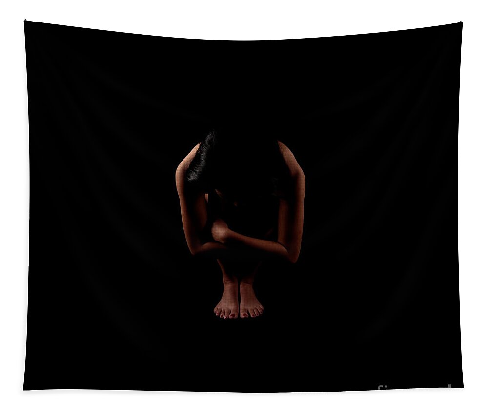 Nude Tapestry featuring the photograph Light and Body 4985 by Rolf Bertram