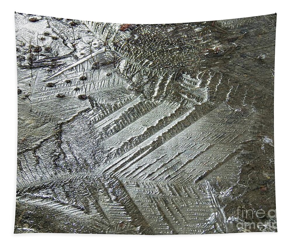 Ice Formations Tapestry featuring the photograph Light on the frozen path by Nicola Finch