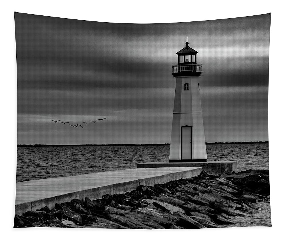 Lighthouse Tapestry featuring the photograph Lighthouse by Cathy Kovarik