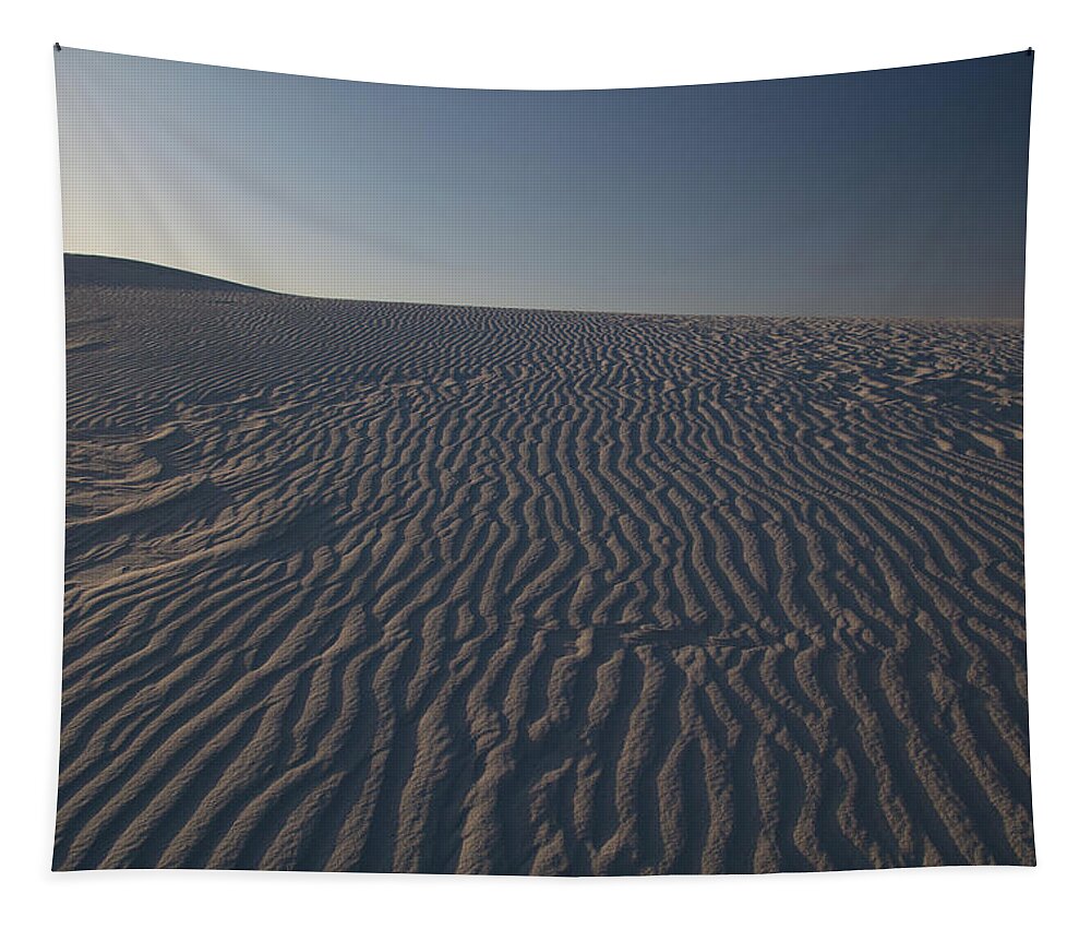 Dunes Tapestry featuring the photograph Lines in the dunes at White Sands National Park in New Mexico by Eldon McGraw