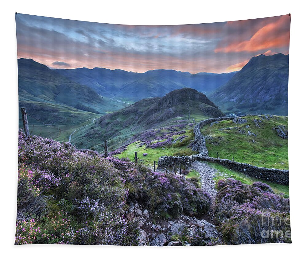 Sky Tapestry featuring the photograph Lingmoor Fell 4.0 by Yhun Suarez