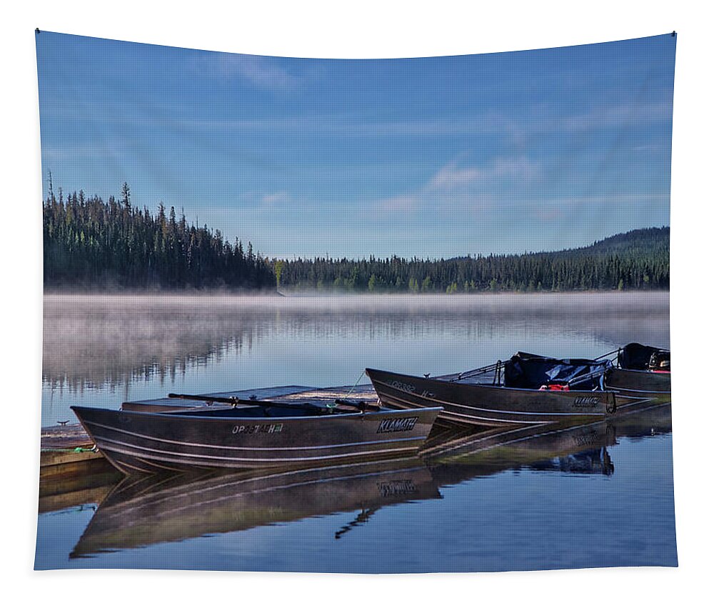 Morning Tapestry featuring the photograph Little Boats by Loyd Towe Photography