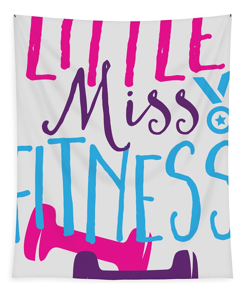 Little Miss Fitness Gift Women Gym Lover Gag Tapestry