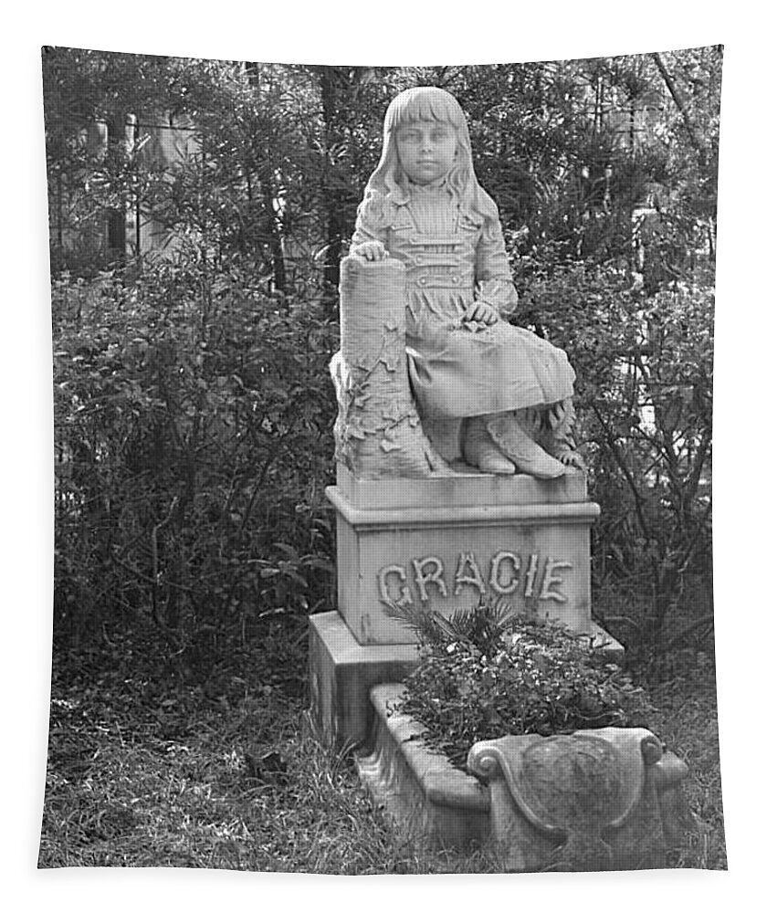 Gracie Tapestry featuring the photograph Little Miss Gracie BW by Lee Darnell