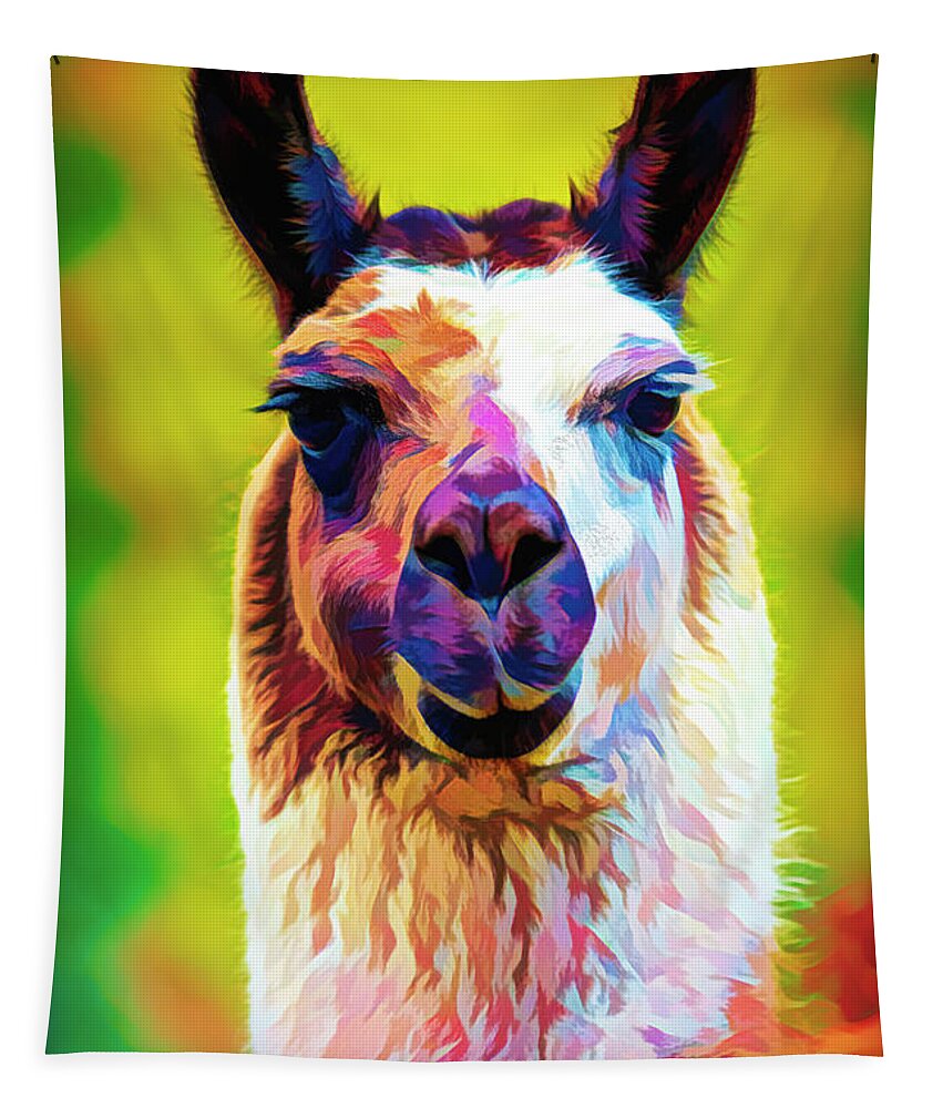 Llama Tapestry featuring the photograph Llama by Lou Novick