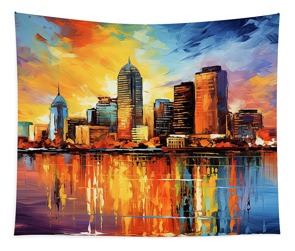 Louisville at Sunset Fleece Blanket by Lourry Legarde - Fine Art America