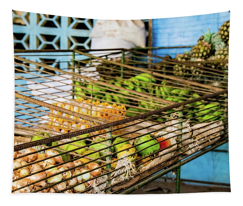 Cuba Tapestry featuring the photograph Local Market. Cienfuegos. Cuba by Lie Yim