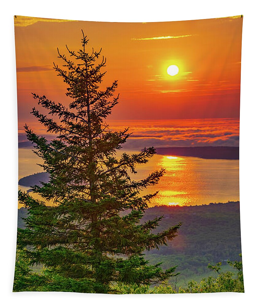 Sunrise Tapestry featuring the photograph Lone Pine Sunrise Tall by Aaron Geraud