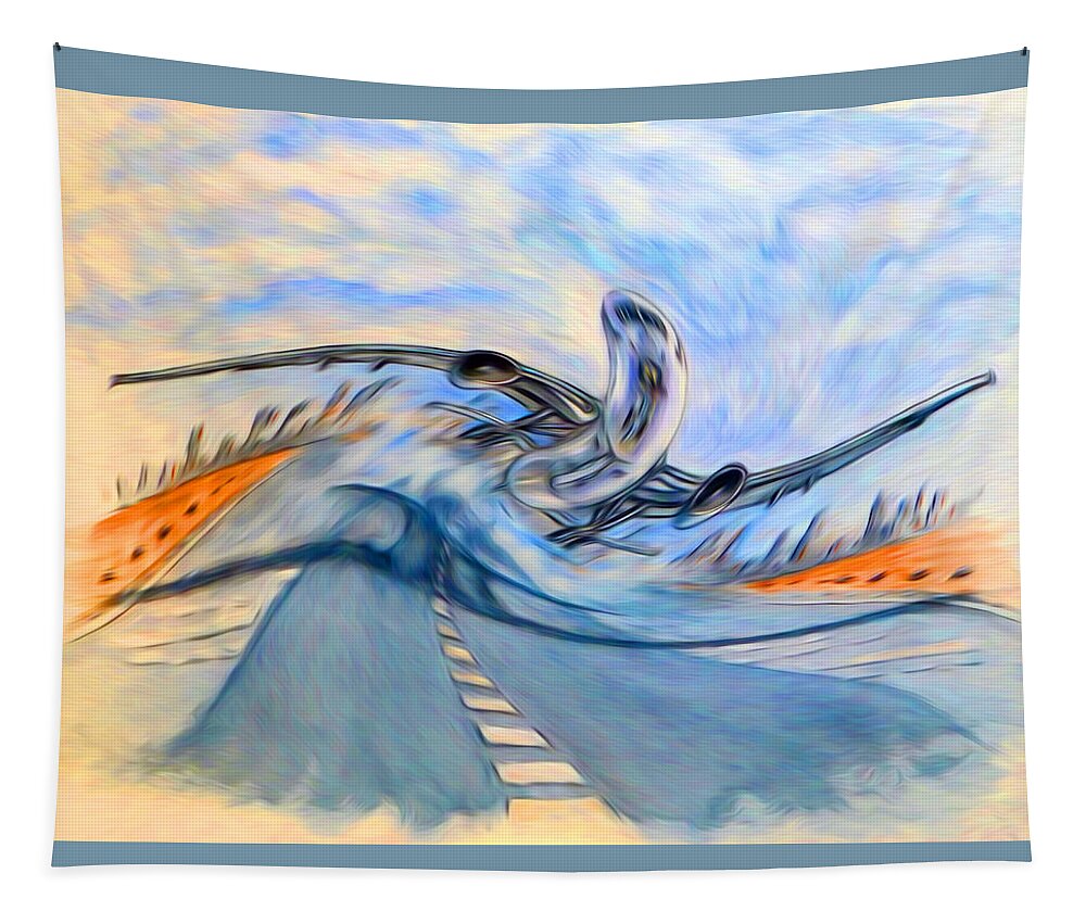 Abstract Art Tapestry featuring the digital art Look at Me....I'm Flyin' by Ronald Mills