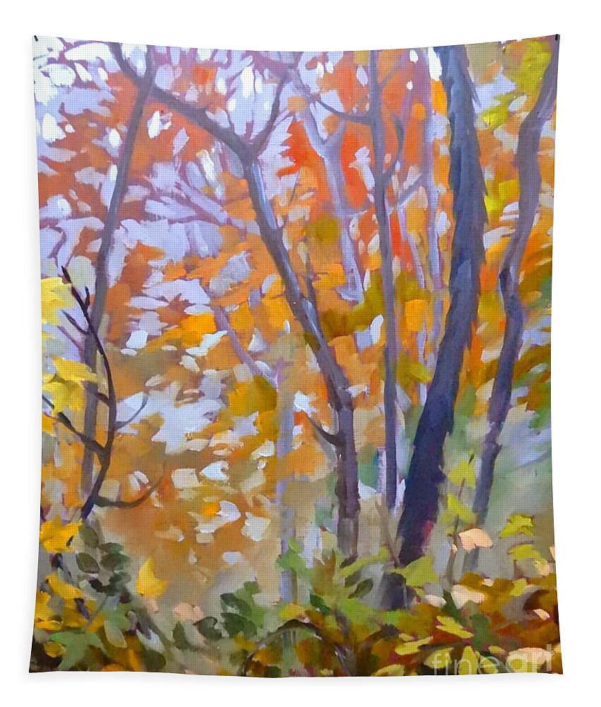 Autumn Tapestry featuring the painting Lost in Color by K M Pawelec