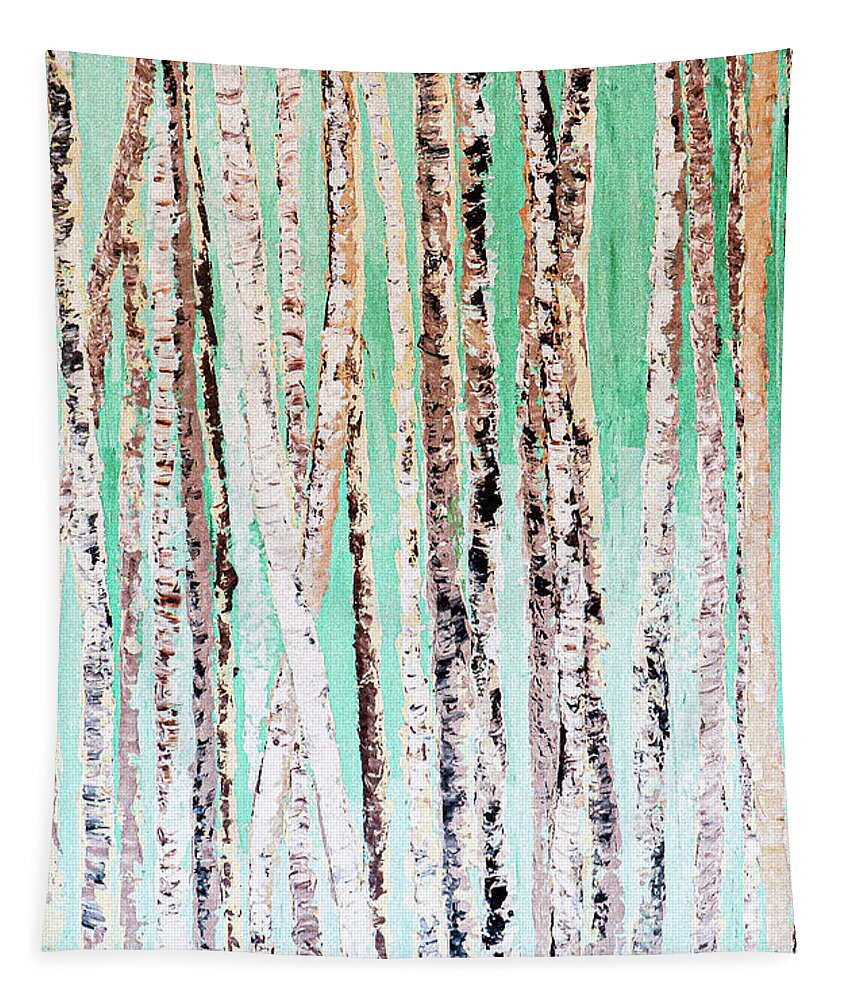 Forests Tapestry featuring the painting Lost in the Pines by Ted Clifton