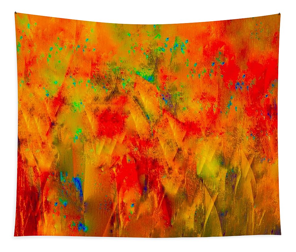 A-fine-art Tapestry featuring the painting Lost Treasures Of The Caribbean by Catalina Walker