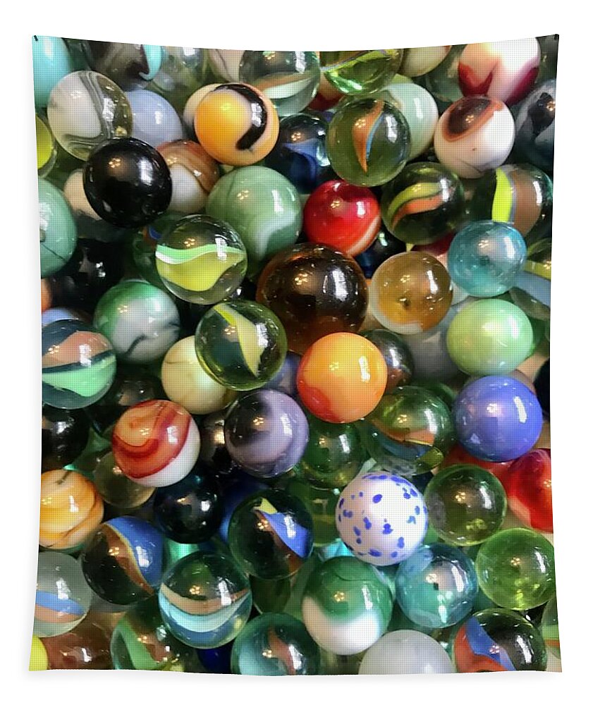 Glass Tapestry featuring the photograph Lost Your Marbles by Kathy Clark