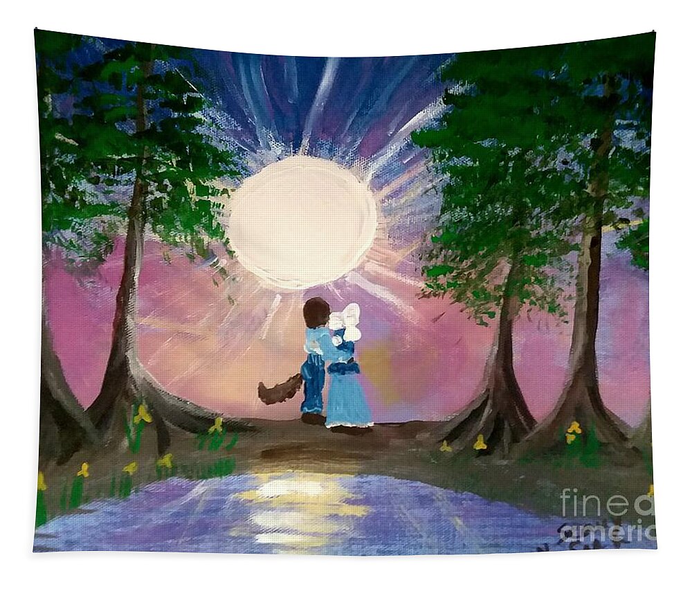 Loup-garou's Waltz Tapestry featuring the painting Loup-Garou's Waltz by Seaux-N-Seau Soileau