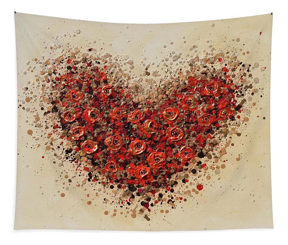 Heart Tapestry featuring the painting Love Heart by Amanda Dagg