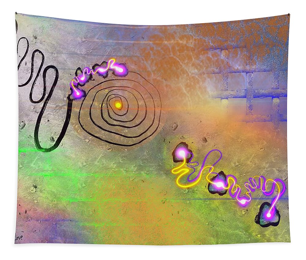 Love Tapestry featuring the digital art Love link by Andrea Crawford