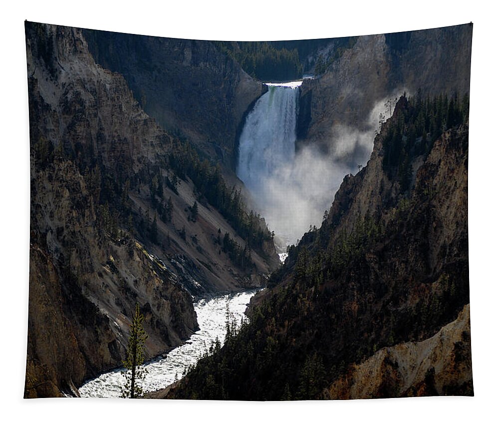 Lower Falls Tapestry featuring the photograph Lower Falls II, Yellowstone National Park, Wyoming by Earth And Spirit