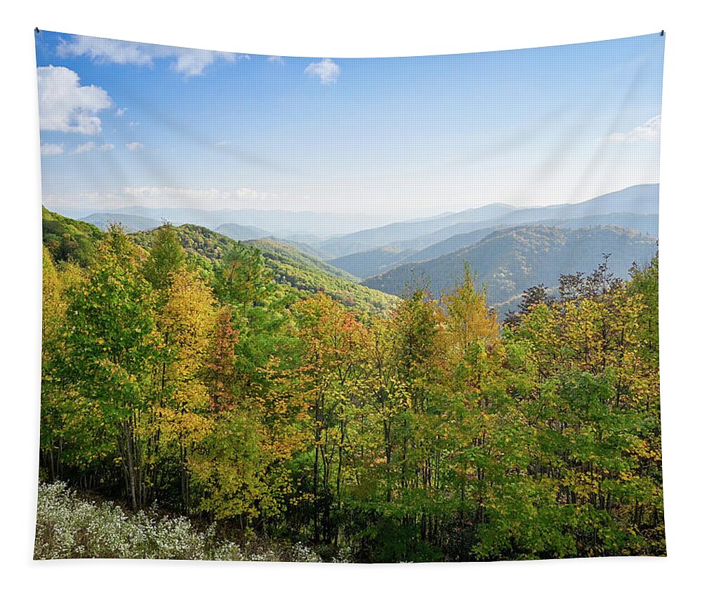 Landscape Tapestry featuring the photograph Luftee Overlook by Ed Stokes
