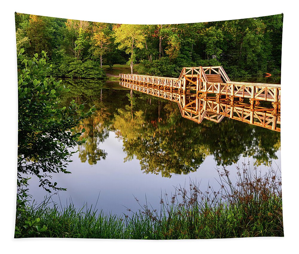 Cub Creek Lake Tapestry featuring the photograph Luminescent by Michael Scott