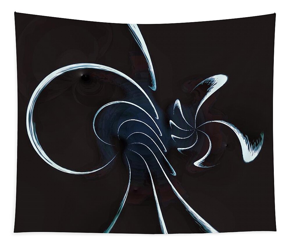 Lunar Tapestry featuring the digital art Lunar Eclipse in Abstract by Blair Stuart