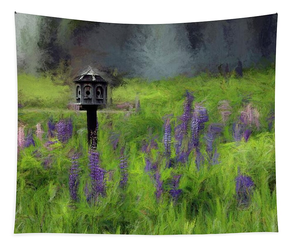 Wind Tapestry featuring the photograph Lupine Wind in a Birds Paradise by Wayne King