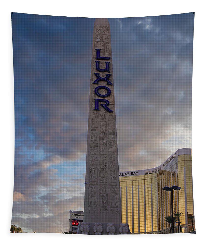 Obelisk Tapestry featuring the photograph Luxor Obelisk Vegas by Chris Smith