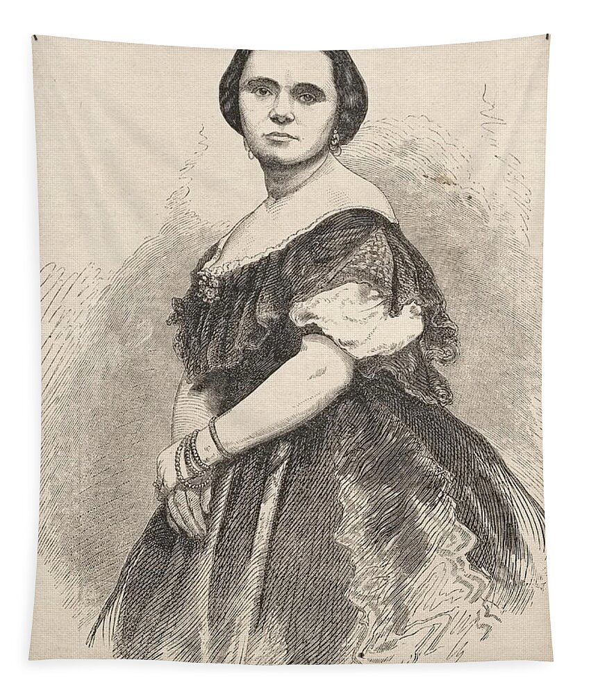 Winslow Homer Tapestry featuring the drawing Madame Laborde, the Prima Donna by Winslow Homer