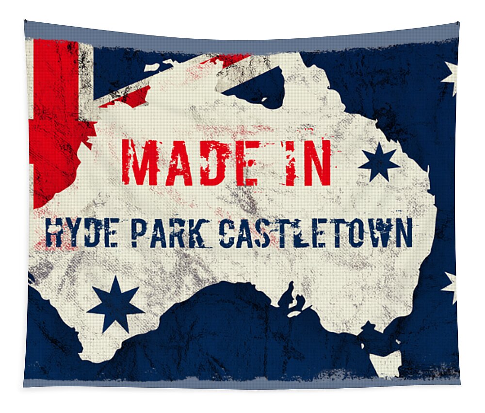 Hyde Park Castletown Tapestry featuring the digital art Made in Hyde Park Castletown, Australia #hydeparkcastletown by TintoDesigns