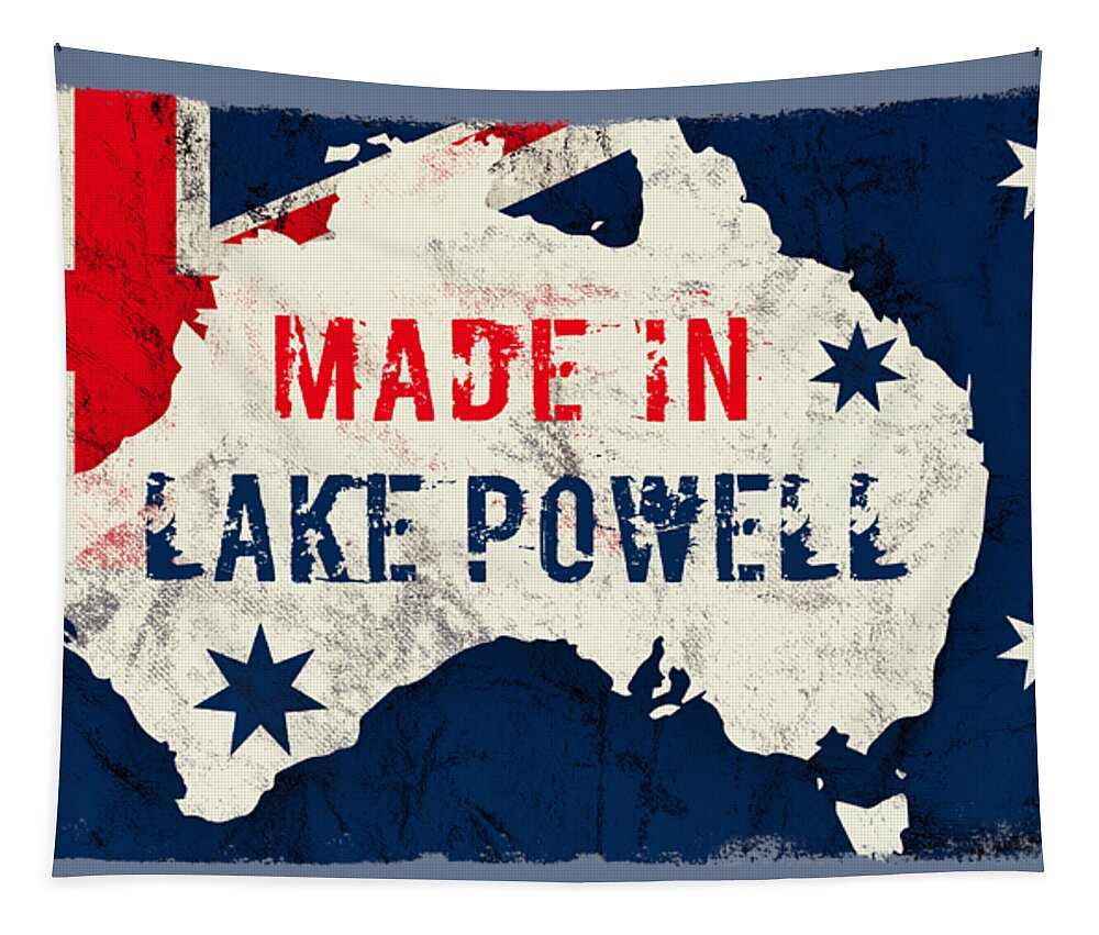 Lake Powell Tapestry featuring the digital art Made in Lake Powell, Australia by TintoDesigns