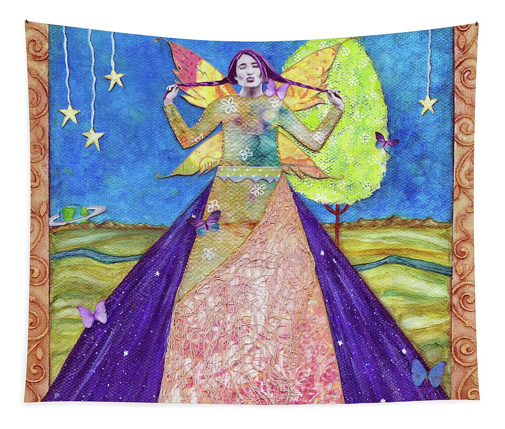 Fairy Tapestry featuring the painting Magic Is All Around You by Winona's Sunshyne